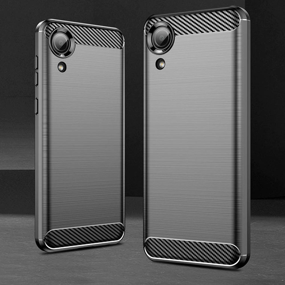 Hülle für Samsung Galaxy A03 Core A032, Techsuit, Carbon, Schwarz