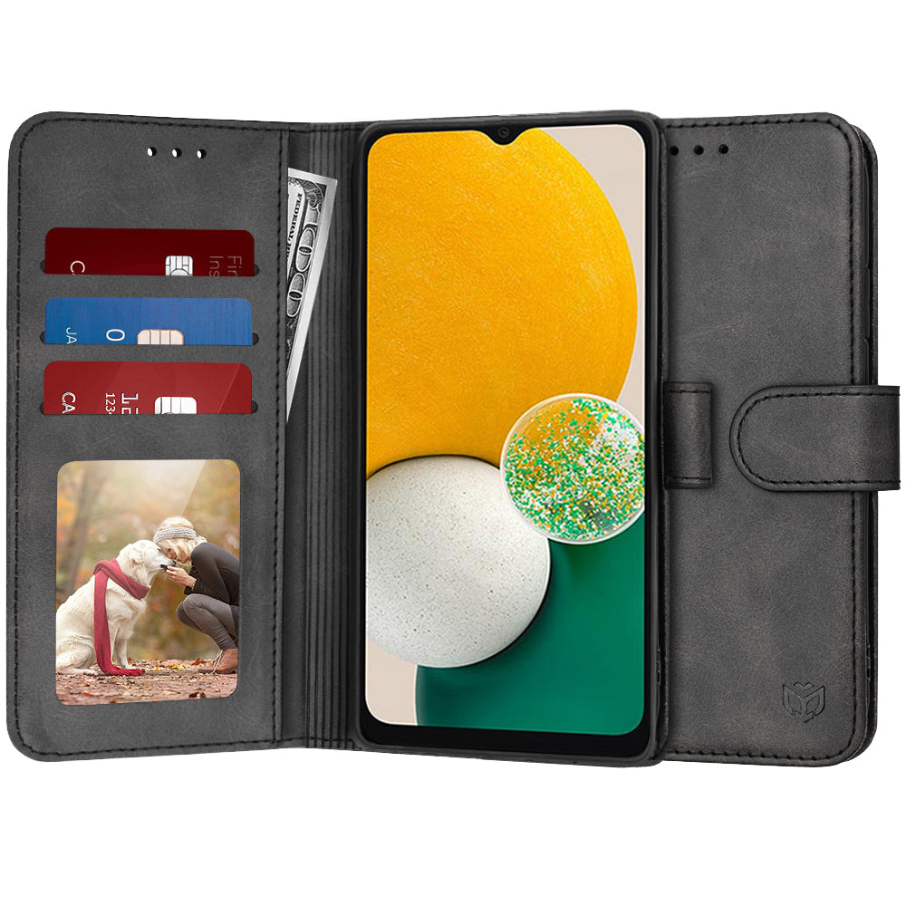 Hülle für Samsung Galaxy A04s A047 / A13 5G A136, Techsuit, Diary Book, Schwarz