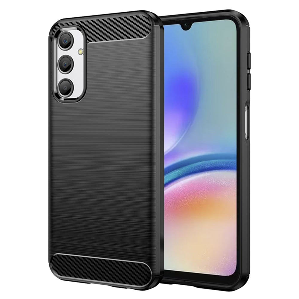 Hülle für Samsung Galaxy A05s A057, Techsuit, Carbon, Schwarz