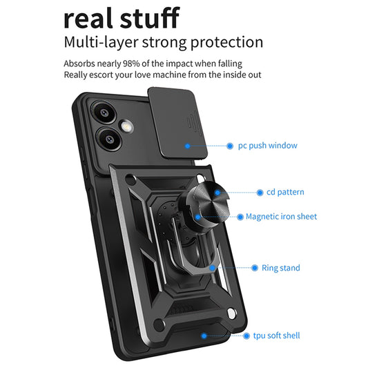 Hülle für Samsung Galaxy A06 A065, Techsuit, CamShield, Schwarz