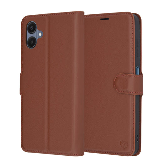 Case for Samsung Galaxy A06 A065, Techsuit, Leather Folio, Brown