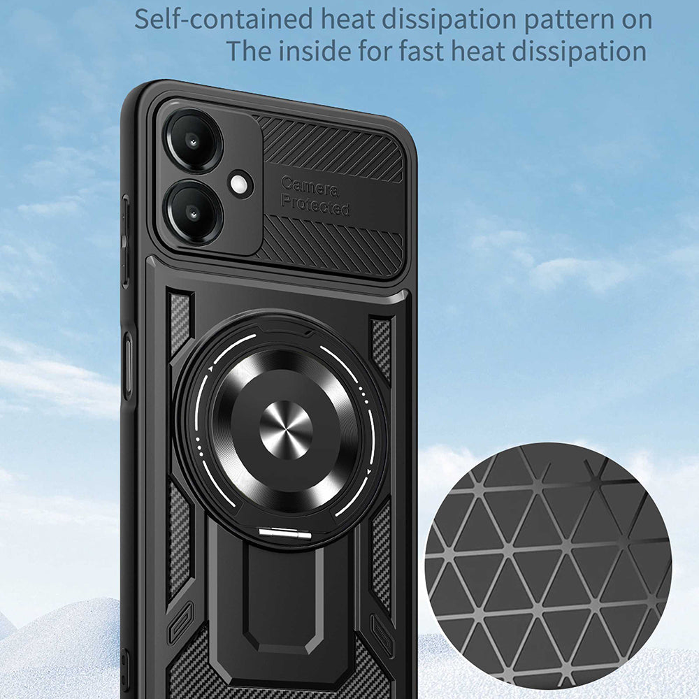 Hülle für Samsung Galaxy A06 A065, Techsuit, RuggedCam, Blau