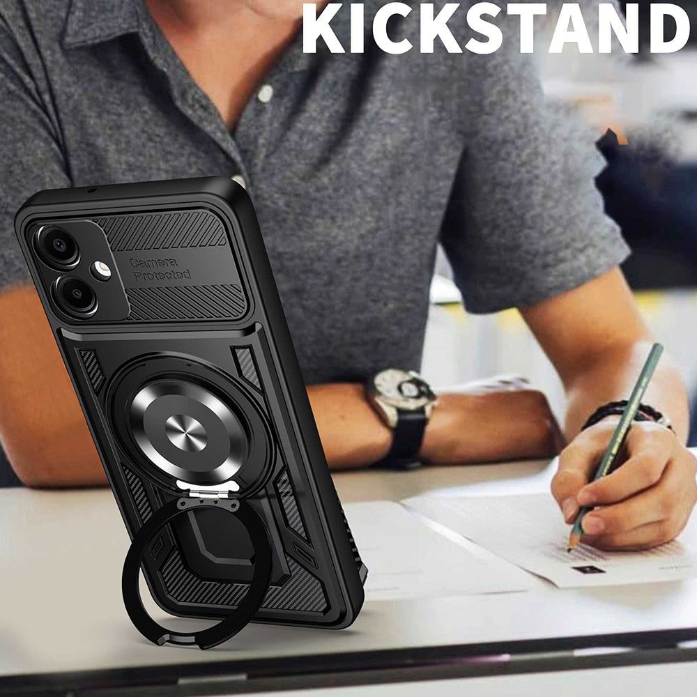 Hülle für Samsung Galaxy A06 A065, Techsuit, RuggedCam, Schwarz
