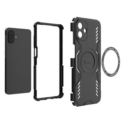 MagSafe-Hülle für Samsung Galaxy A07 4G A075, Techsuit, ArmorMag, Schwarz