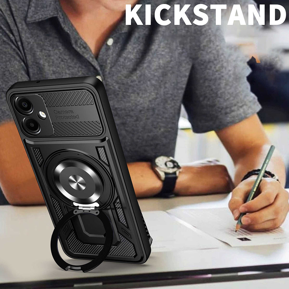 Hülle für Samsung Galaxy A07 4G A075, Techsuit, RuggedCam, Schwarz