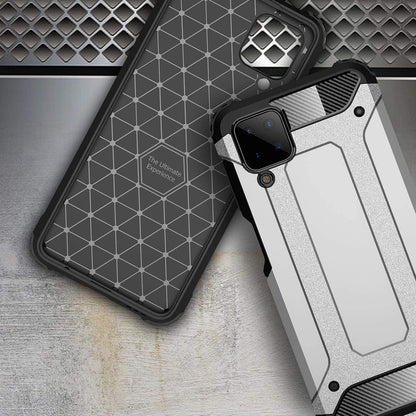 Hülle für Samsung Galaxy A12 Nacho A127 / A12 A125, Techsuit, Hybrid Armor, Schwarz