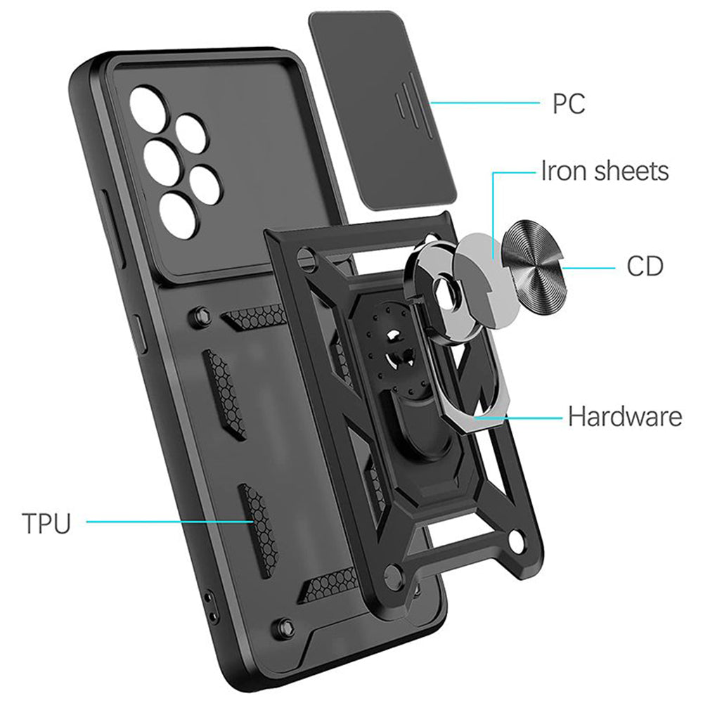 Hülle für Samsung Galaxy A13 A135, Techsuit, CamShield, Schwarz