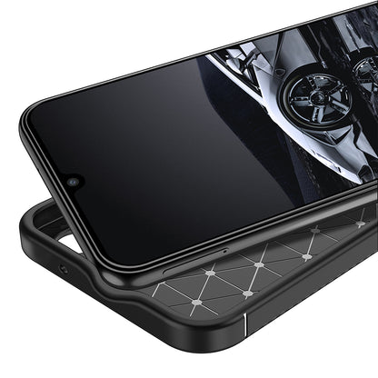 Case for Samsung Galaxy A14 A145 / A14 5G A146, Techsuit, CarbonFiber, Black