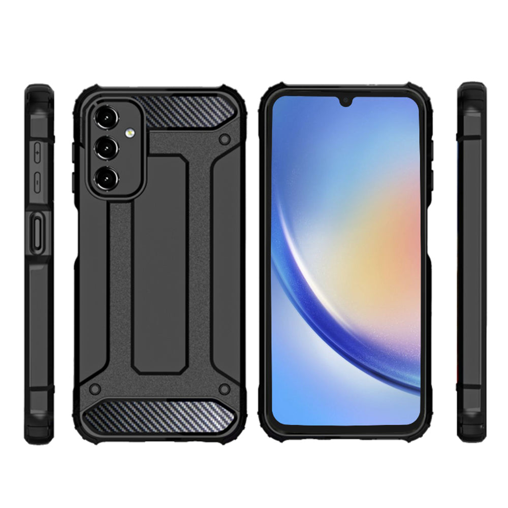 Hülle für Samsung Galaxy A15 5G A156 / A15 A155, Techsuit, Hybrid Armor, Schwarz