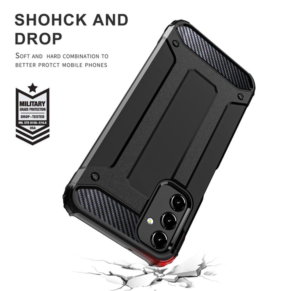 Hülle für Samsung Galaxy A15 5G A156 / A15 A155, Techsuit, Hybrid Armor, Schwarz