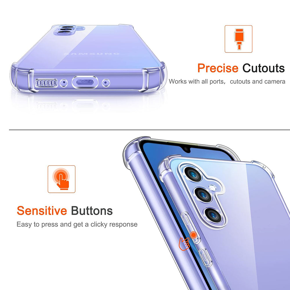 Case for Samsung Galaxy A15 5G A156 / A15 A155, Techsuit, Shockproof Clear, Transparent