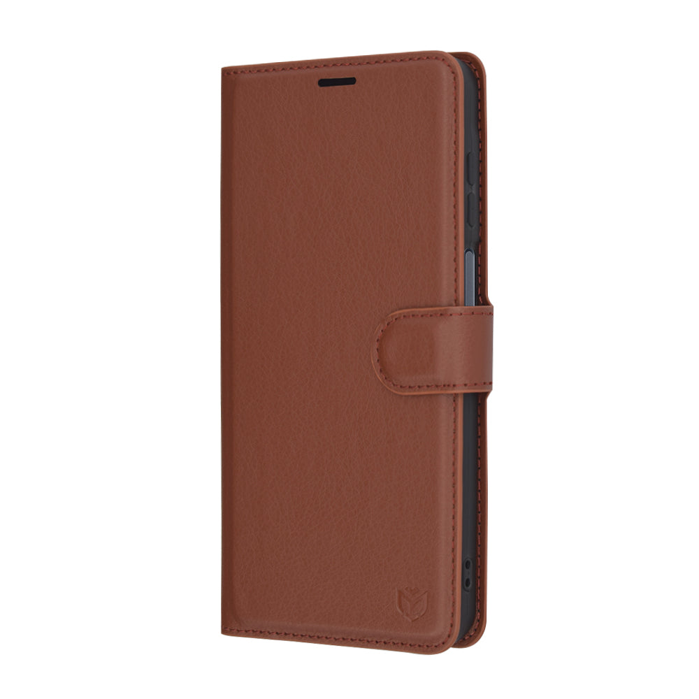Hülle für Samsung Galaxy A16 5G A166 / A16 4G A165, Techsuit, Leder-Folio, Braun