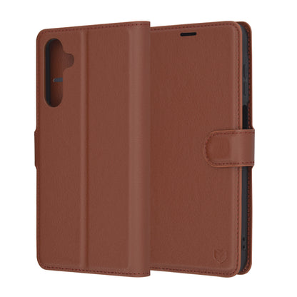 Hülle für Samsung Galaxy A16 5G A166 / A16 4G A165, Techsuit, Leder-Folio, Braun