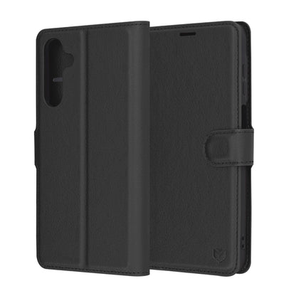 Hülle für Samsung Galaxy A16 5G A166 / A16 4G A165, Techsuit, Leder-Folio, Schwarz