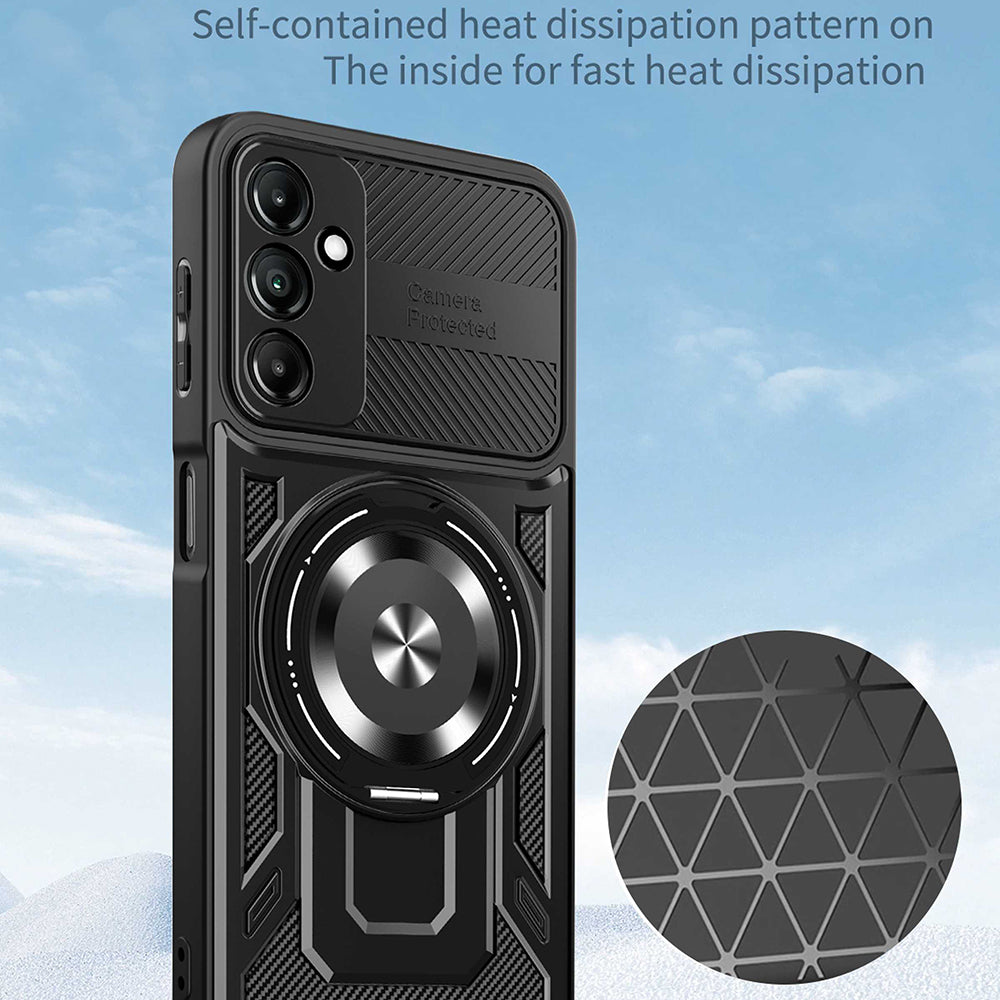 Hülle für Samsung Galaxy A16 5G A166 / A16 4G A165, Techsuit, RuggedCam, Schwarz