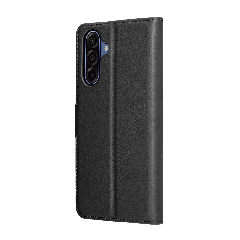 Hülle für Samsung Galaxy A17 4G / A17 5G, Techsuit, Leder-Folio, Schwarz