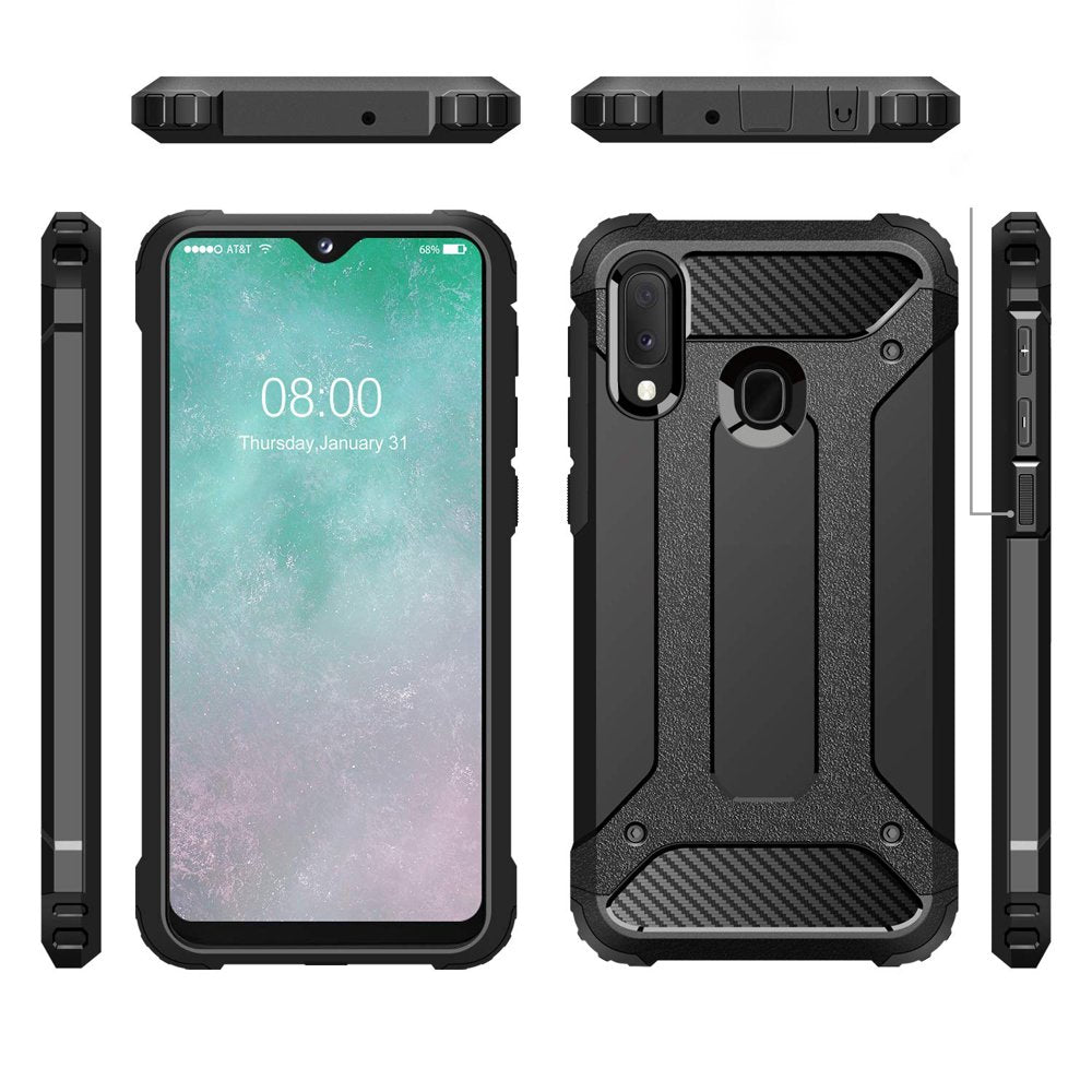 Hülle für Samsung Galaxy A20e A202, Techsuit, Hybrid Armor, Schwarz