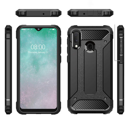 Hülle für Samsung Galaxy A20e A202, Techsuit, Hybrid Armor, Schwarz