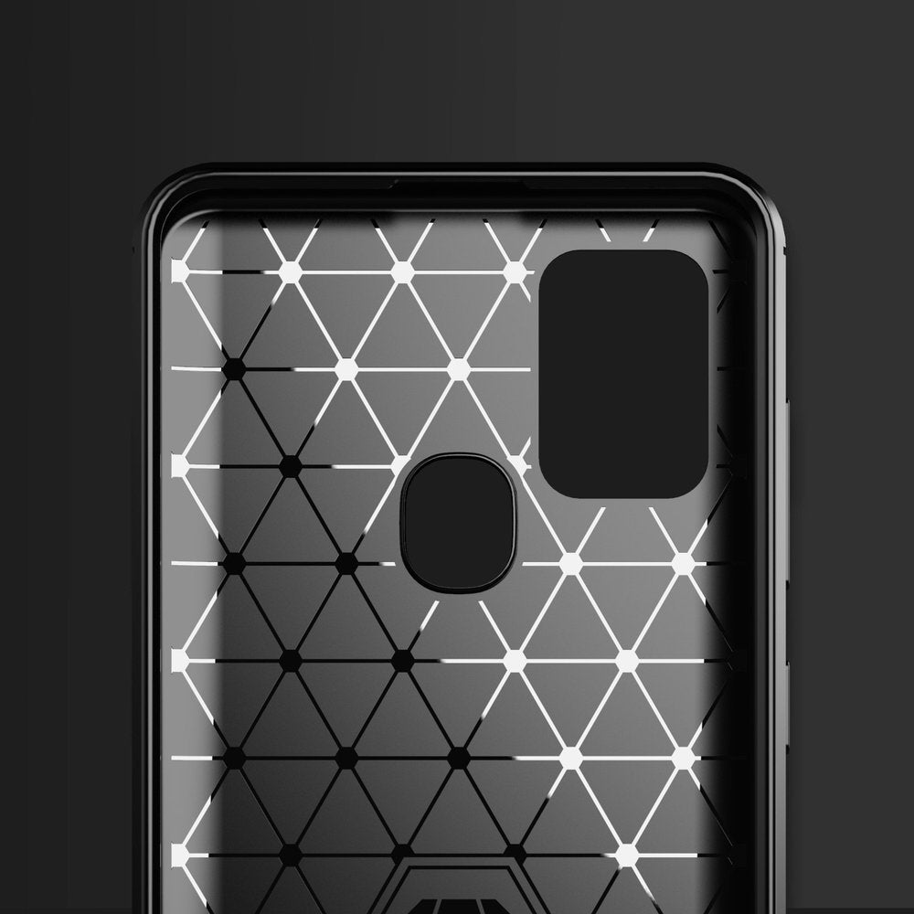 Hülle für Samsung Galaxy A21s A217, Techsuit, Carbon, Schwarz