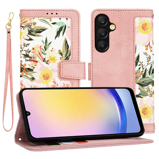 Hülle für Samsung Galaxy A25 A256, Techsuit, FlipCraft, Rosa