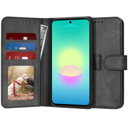 Hülle für Samsung Galaxy A27 5G, Techsuit, Diary Book, Schwarz