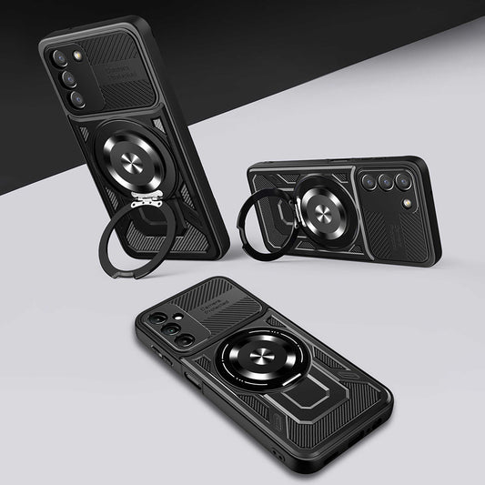 Hülle für Samsung Galaxy A27 5G, Techsuit, RuggedCam, Schwarz