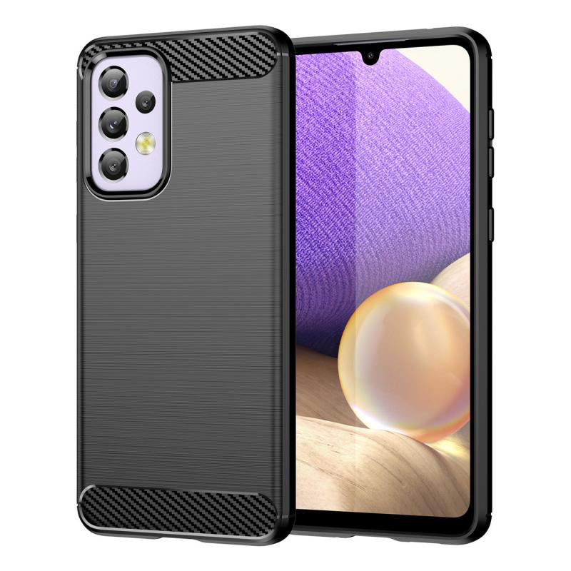 Hülle für Samsung Galaxy A32 5G A326, Techsuit, Carbon, Schwarz