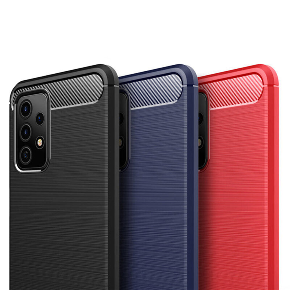 Hülle für Samsung Galaxy A32 5G A326, Techsuit, Carbon, Schwarz
