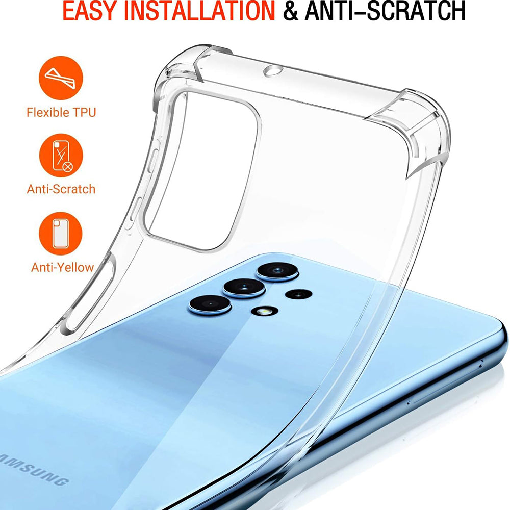 Hülle für Samsung Galaxy A32 A325, Techsuit, stoßfest klar, transparent
