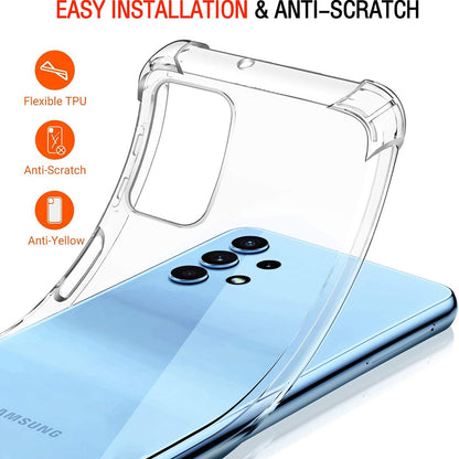 Hülle für Samsung Galaxy A32 A325, Techsuit, stoßfest klar, transparent