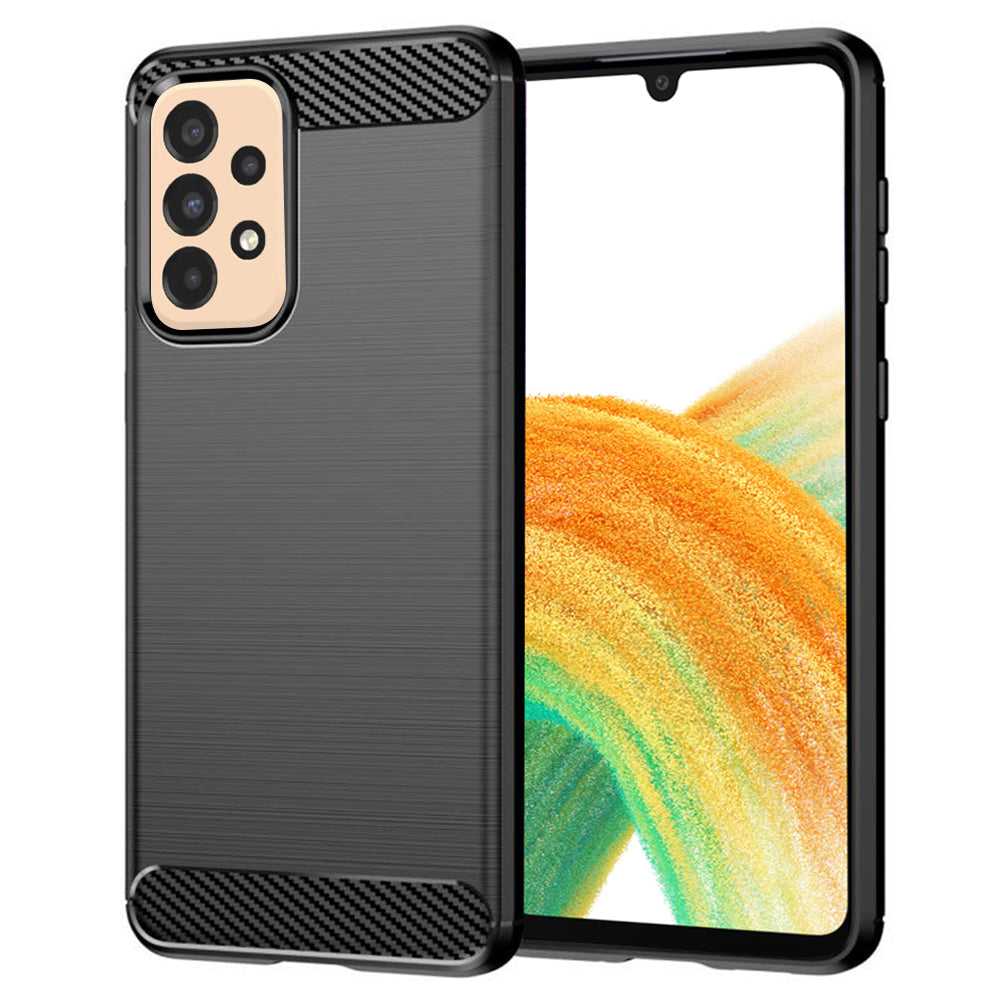 Hülle für Samsung Galaxy A33 5G A336, Techsuit, Carbon, Schwarz