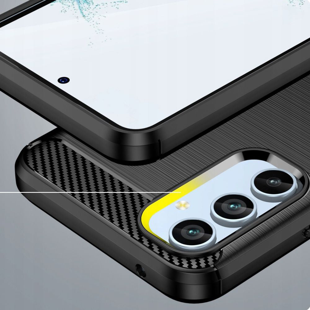 Hülle für Samsung Galaxy A34 A346, Techsuit, Carbon, Schwarz