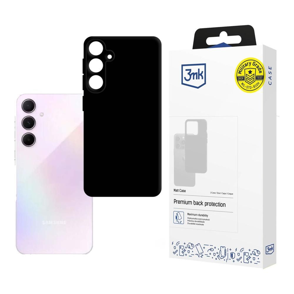 Hülle für Samsung Galaxy A35 5G A356, 3MK, Matt Schwarz