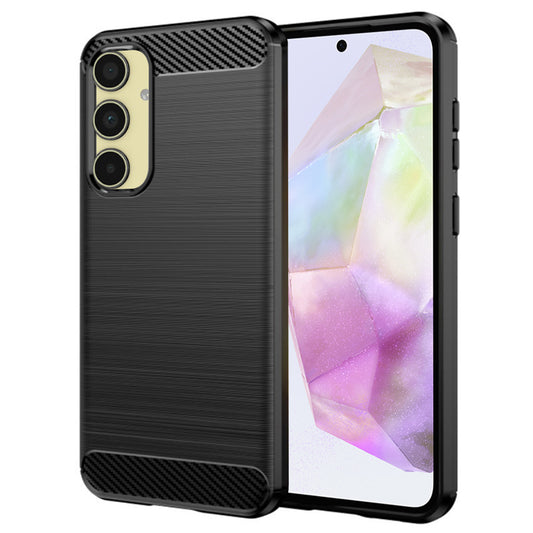Hülle für Samsung Galaxy A35 5G A356, Techsuit, Carbon, Schwarz