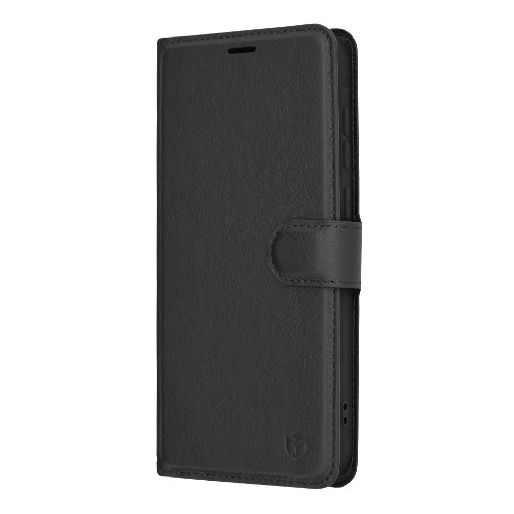 Hülle für Samsung Galaxy A35 5G A356, Techsuit, Leder-Folio, Schwarz