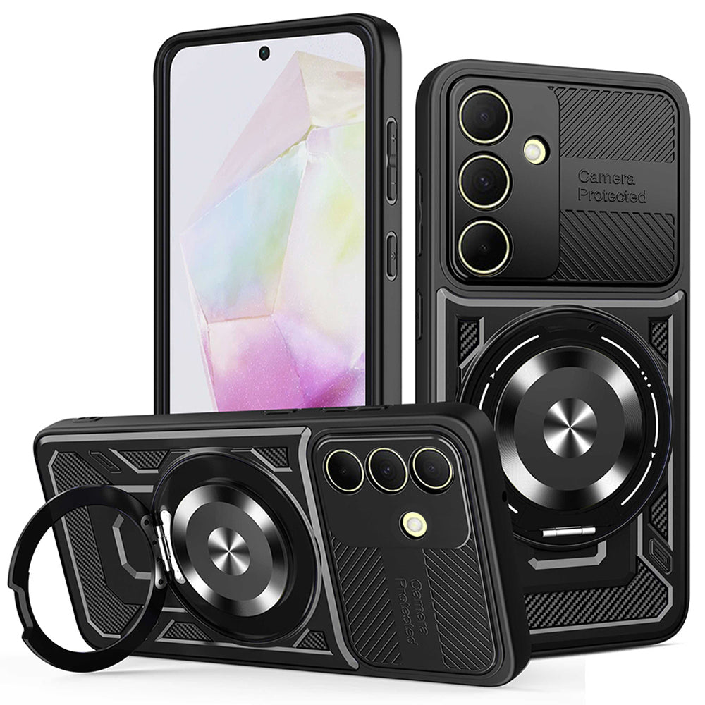 Hülle für Samsung Galaxy A35 5G A356, Techsuit, RuggedCam, Schwarz