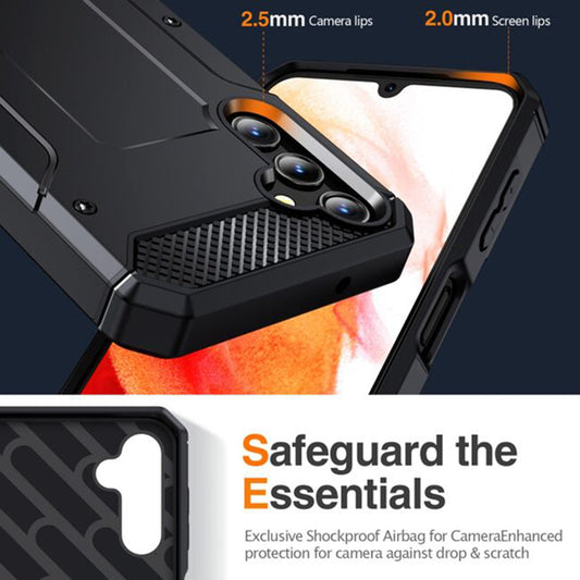 Hülle für Samsung Galaxy A36 A366, Techsuit, Hybrid Armor, Schwarz