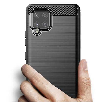 Hülle für Samsung Galaxy A42 5G A426, Techsuit, Carbon, Schwarz
