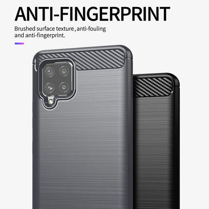 Hülle für Samsung Galaxy A42 5G A426, Techsuit, Carbon, Schwarz