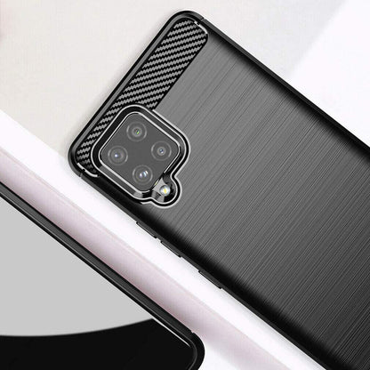 Hülle für Samsung Galaxy A42 5G A426, Techsuit, Carbon, Schwarz