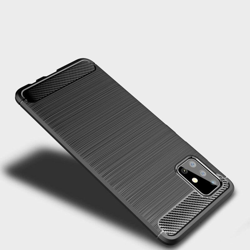 Case for Samsung Galaxy A51 A515, Techsuit, Carbon, Black