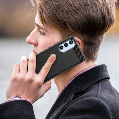Hülle für Samsung Galaxy A54 A546, Techsuit, Carbon, Schwarz