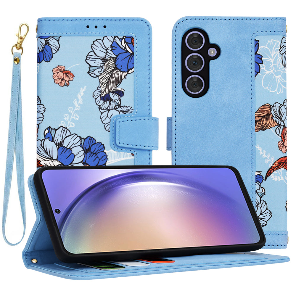 Hülle für Samsung Galaxy A54 A546, Techsuit, FlipCraft, Blau