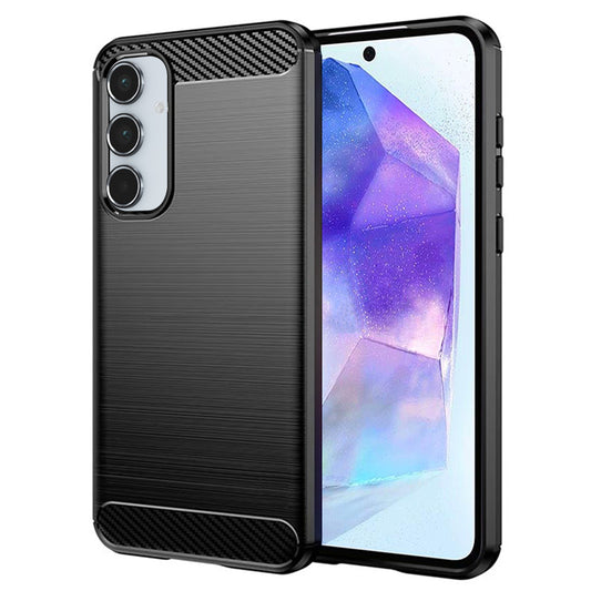 Hülle für Samsung Galaxy A55 5G A556, Techsuit, Carbon, Schwarz