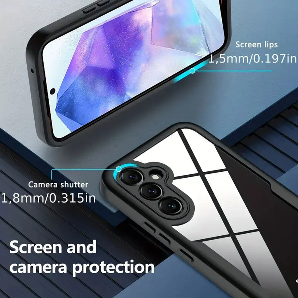 Hülle für Samsung Galaxy A55 5G A556, Techsuit, ColorVerse 360, Schwarz