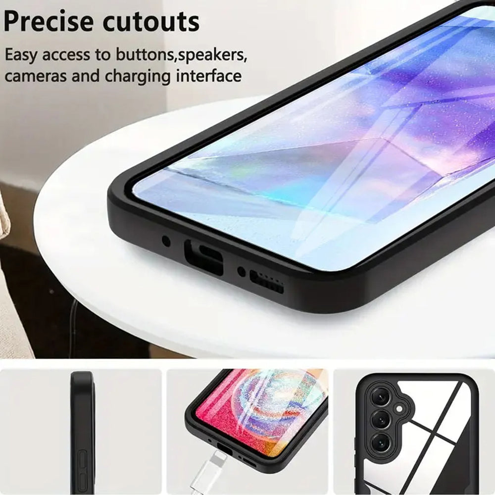 Hülle für Samsung Galaxy A55 5G A556, Techsuit, ColorVerse 360, Schwarz