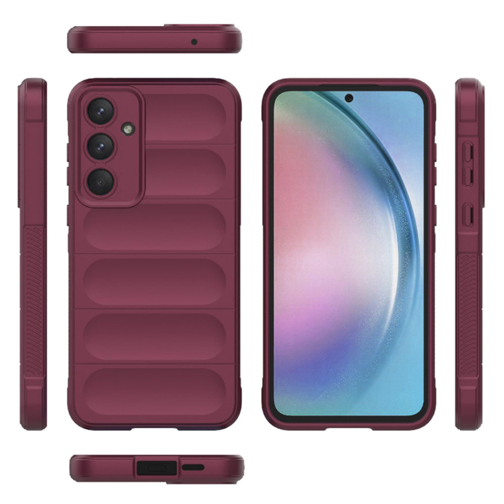 Case for Samsung Galaxy A55 5G A556, Techsuit, Magic Shield, Burgundy