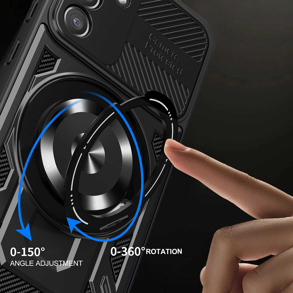 Hülle für Samsung Galaxy A55 5G A556, Techsuit, RuggedCam, Schwarz