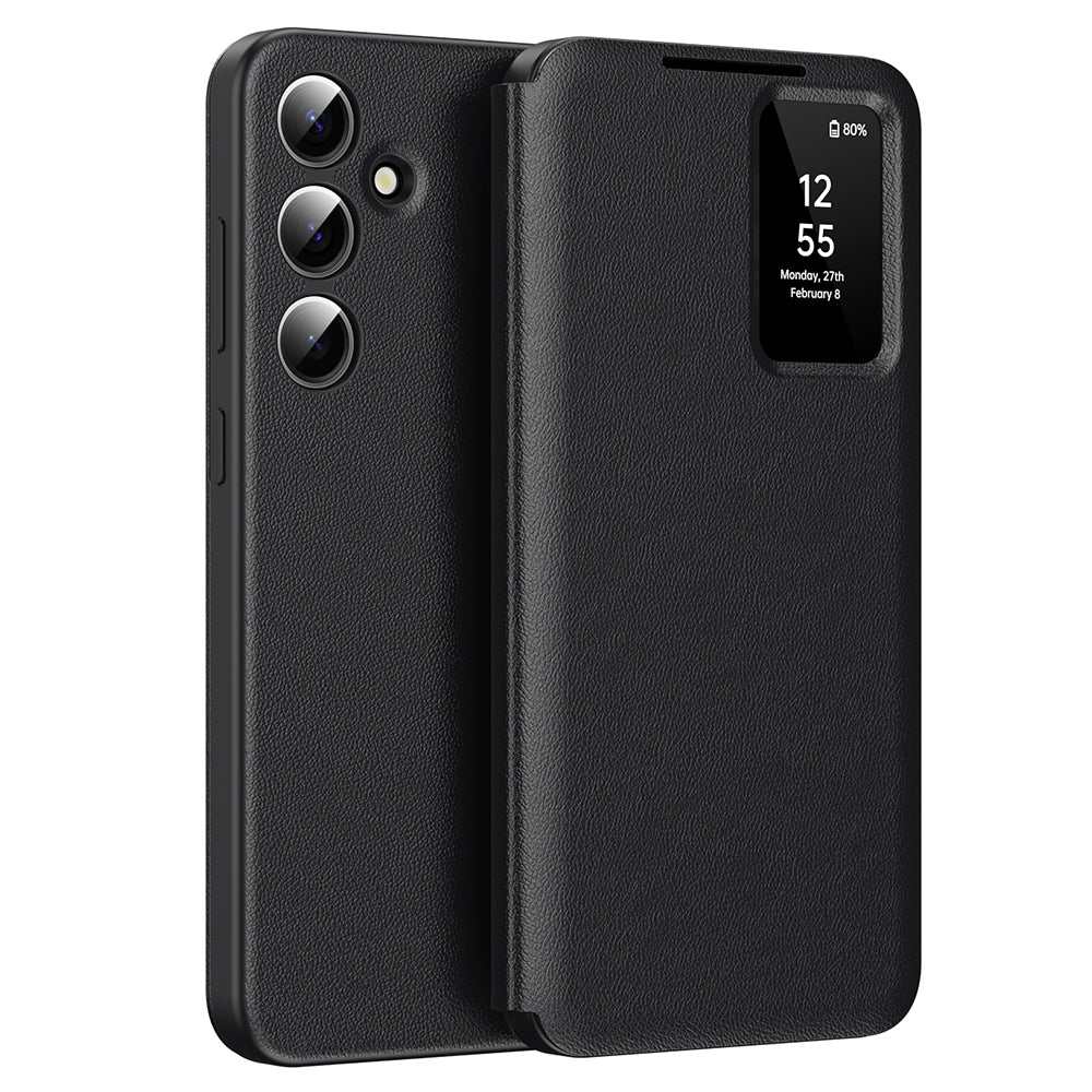 Hülle für Samsung Galaxy A55 5G A556, Techsuit, SmartView, Schwarz