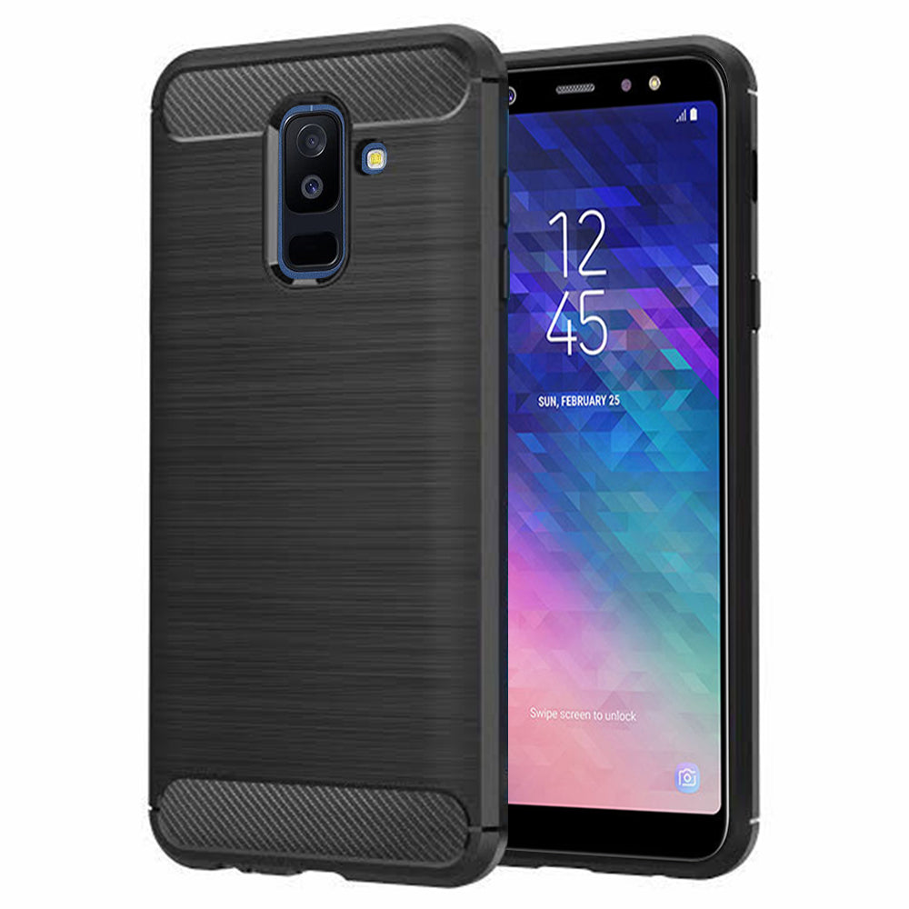 Case for Samsung Galaxy A6 Plus (2018) A605, Techsuit, Carbon, Black